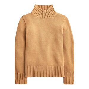 NWOT - J Crew Cotton‎ turtleneck sweater Womens Medium Camel